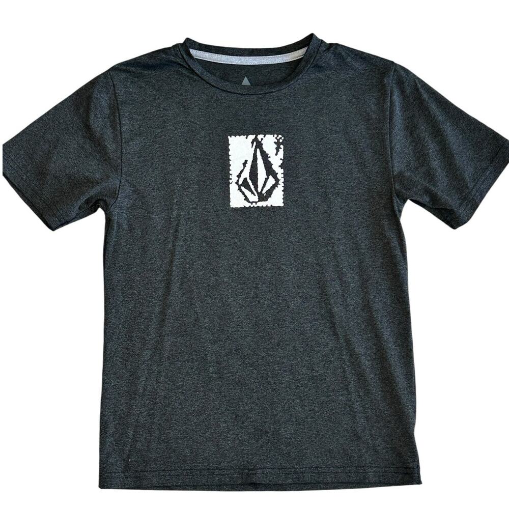 VOLCOM Boys Gray Short Sleeve Logo Top Size Medium/10